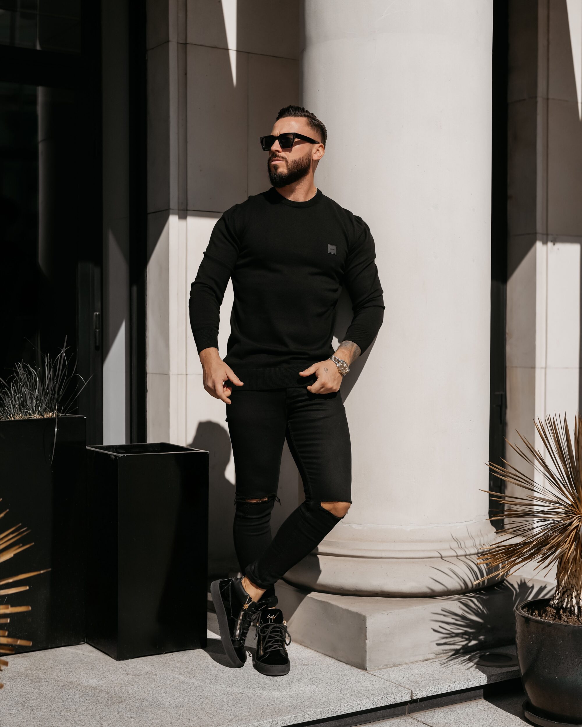 Sweter męski ALAVOS 2026 Czarny