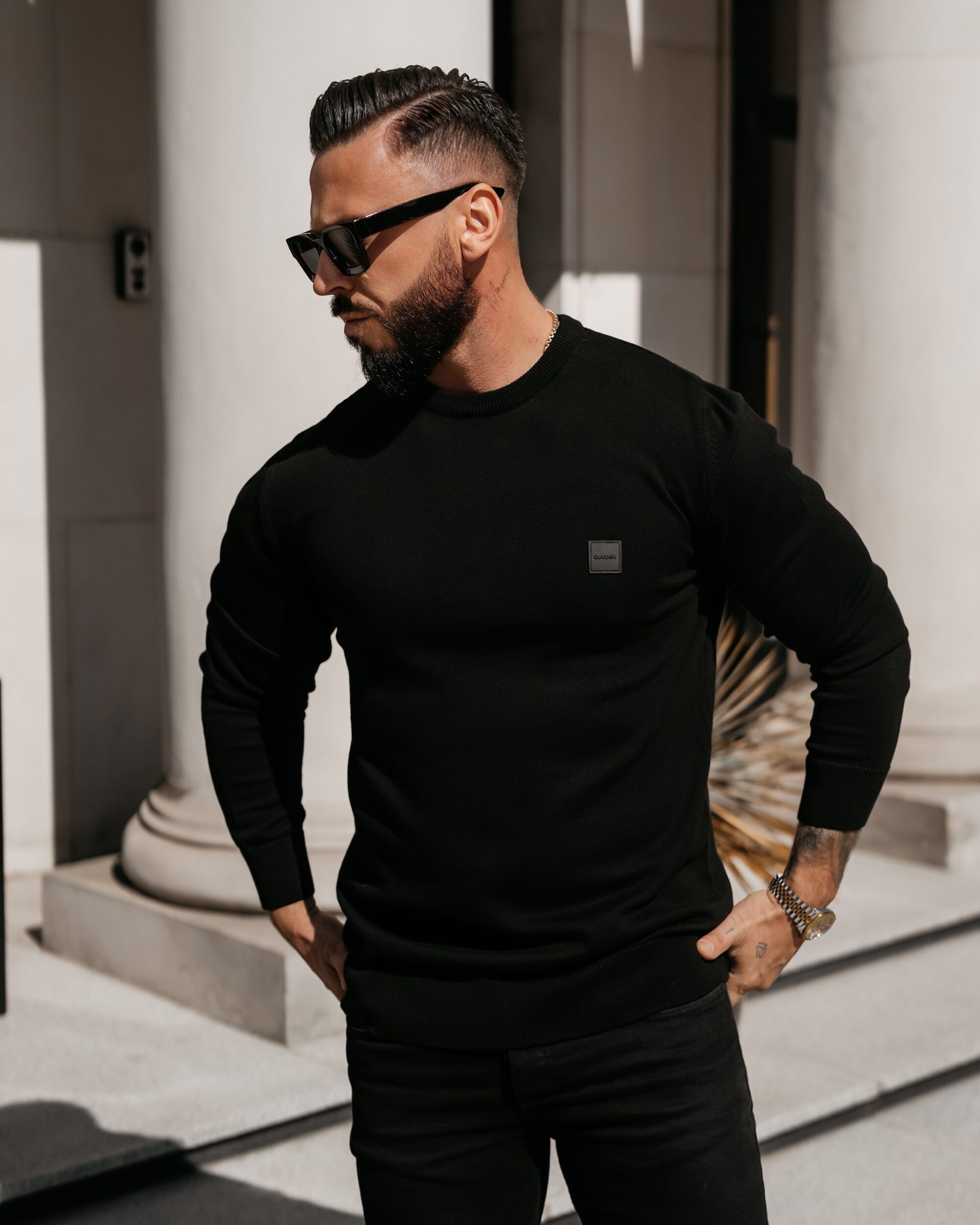 Sweter męski ALAVOS 2026 Czarny