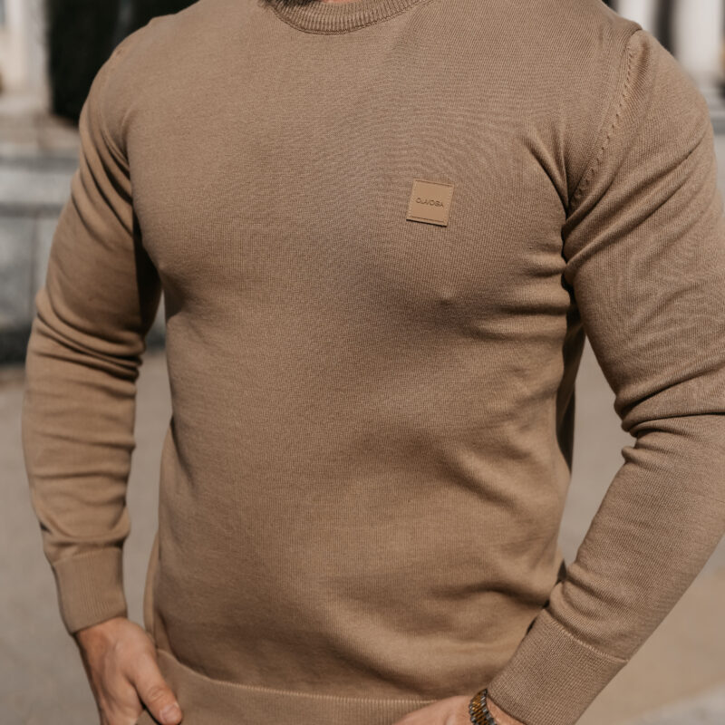 Sweter męski ALAVOS 2026 Brązowy