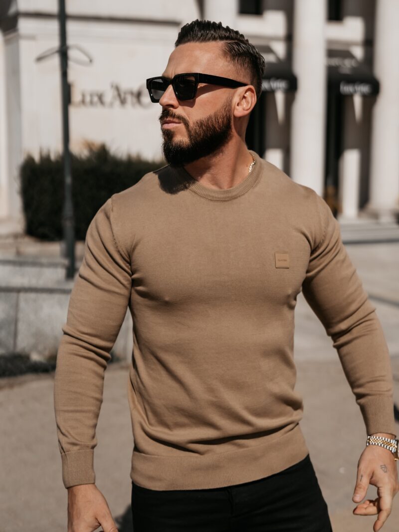 Sweter męski ALAVOS 2026 Brązowy