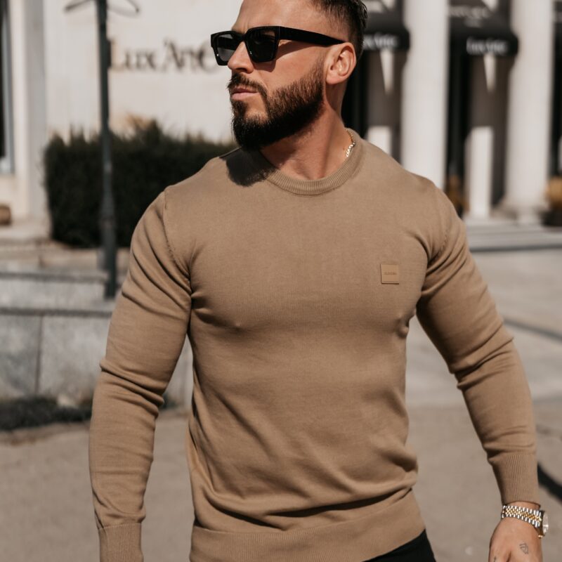 Sweter męski ALAVOS 2026 Brązowy