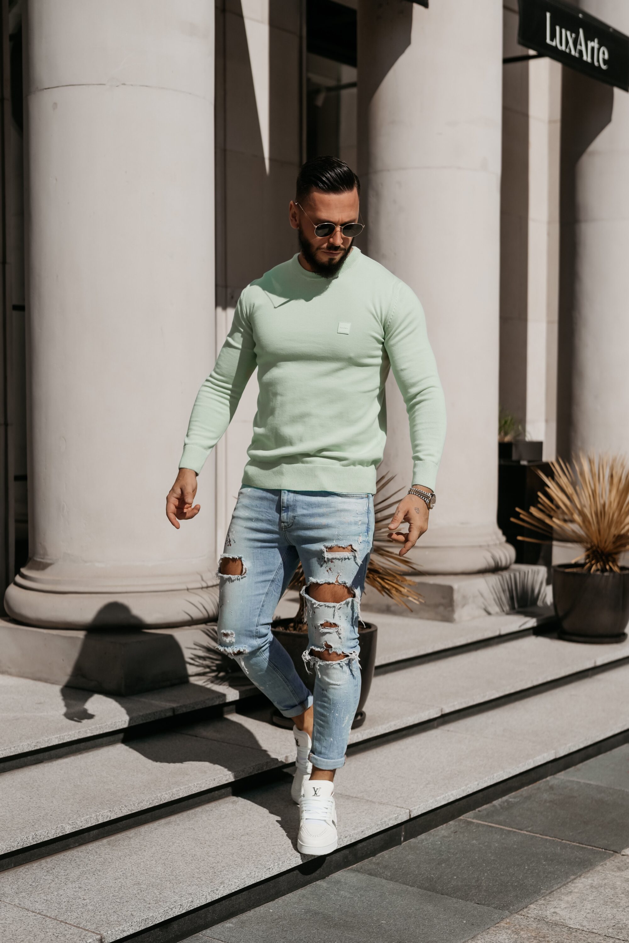 Sweter męski ALAVOS 2026 Miętowy