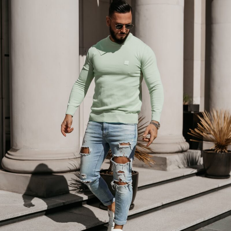 Sweter męski ALAVOS 2026 Miętowy