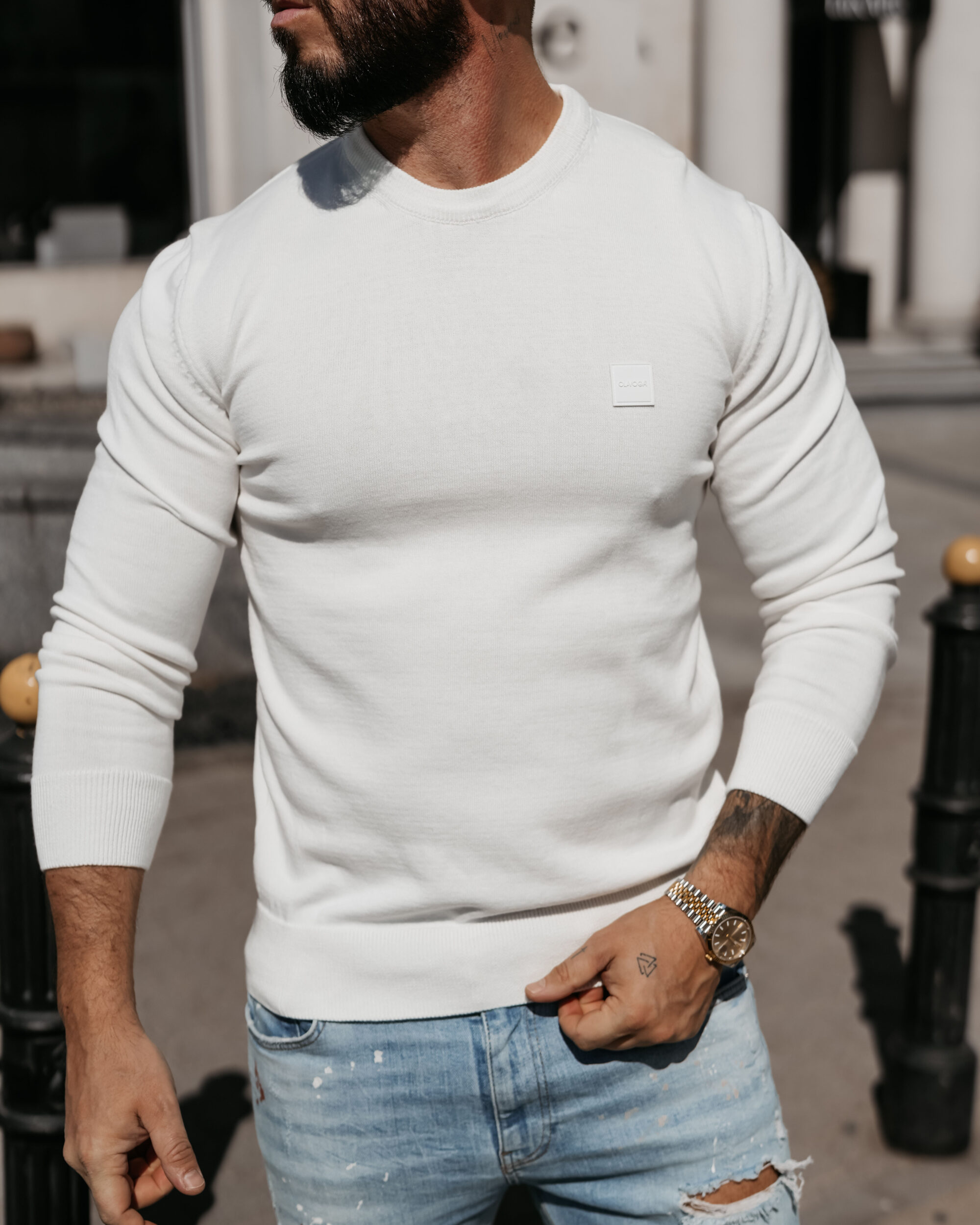 Sweter męski ALAVOS 2026 Ecru