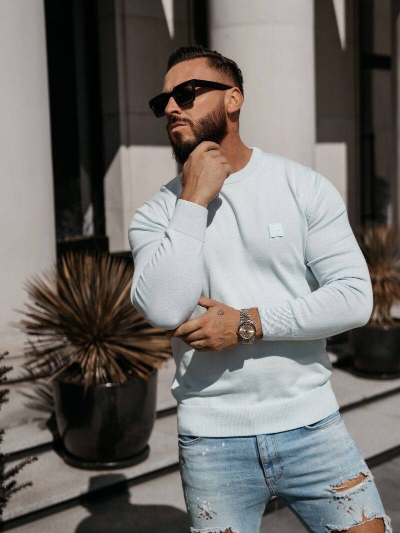 Sweter męski ALAVOS 2026 Błękitny