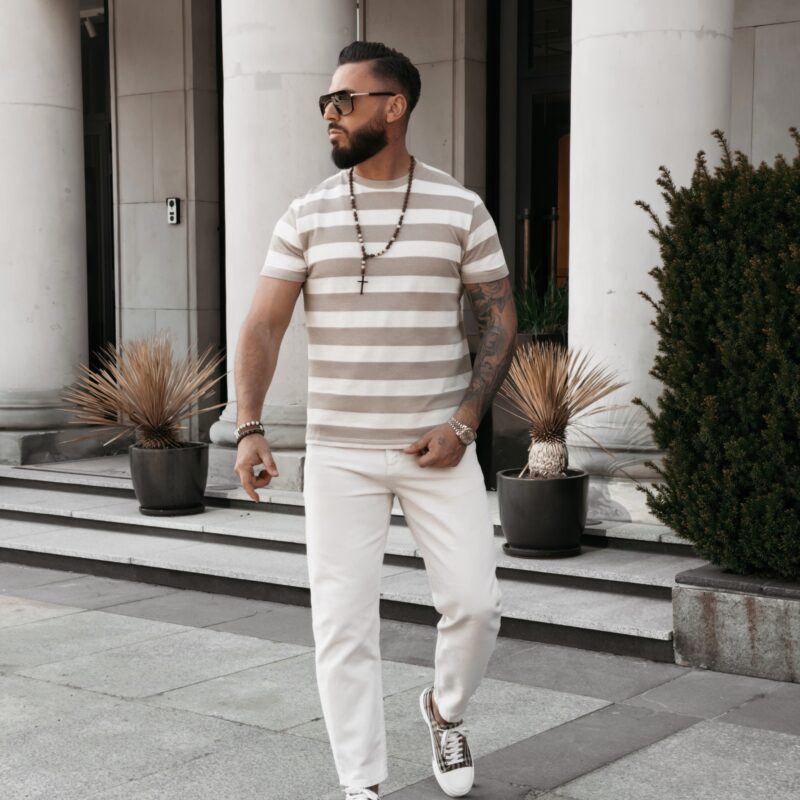 Sweter męski NEXTO 2026 Beżowy