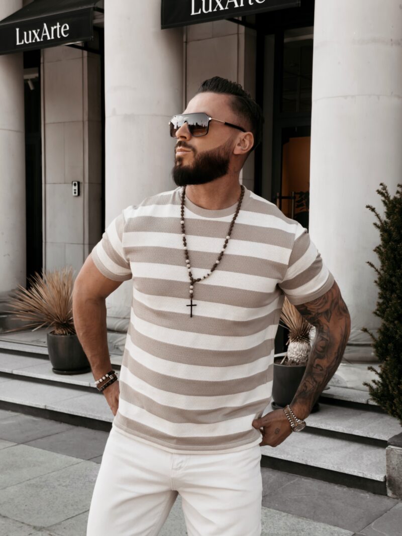 Sweter męski NEXTO 2026 Beżowy