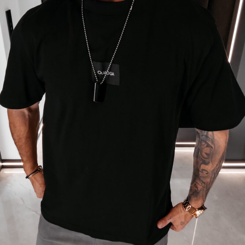 T-shirt męski BARSON 2026 Czarny