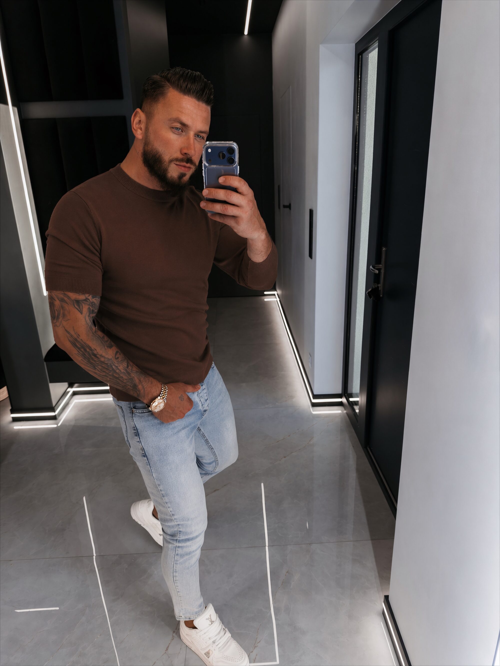 T-shirt męski HANDY 2026 Brązowy