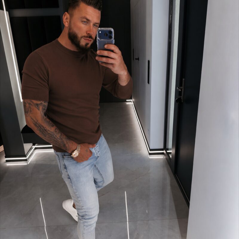 T-shirt męski HANDY 2026 Brązowy