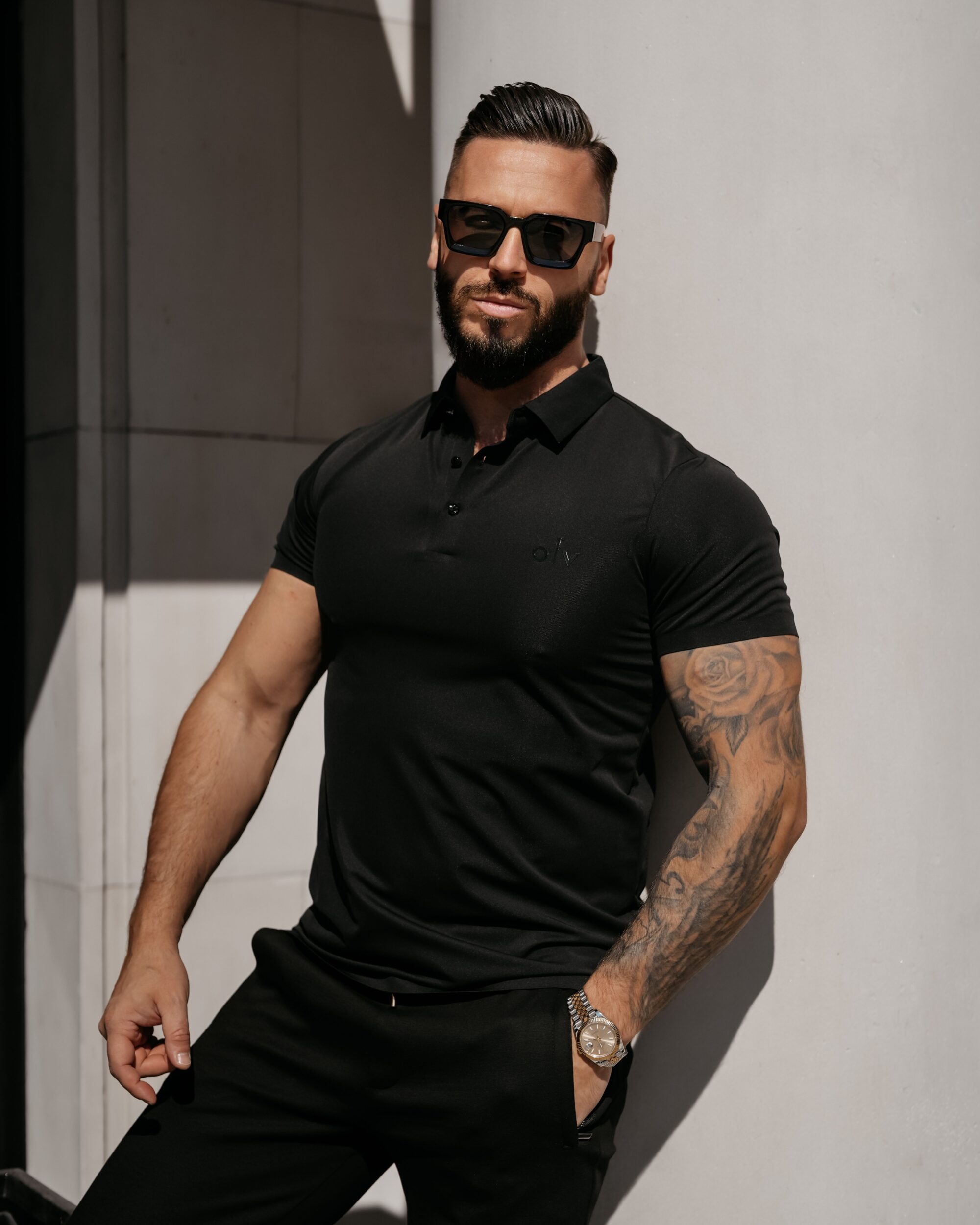 T-shirt Polo męski ZAIN 2026 Czarny