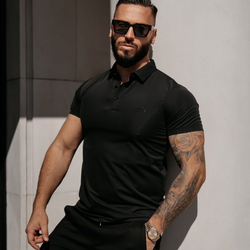 T-shirt Polo męski ZAIN 2026 Czarny