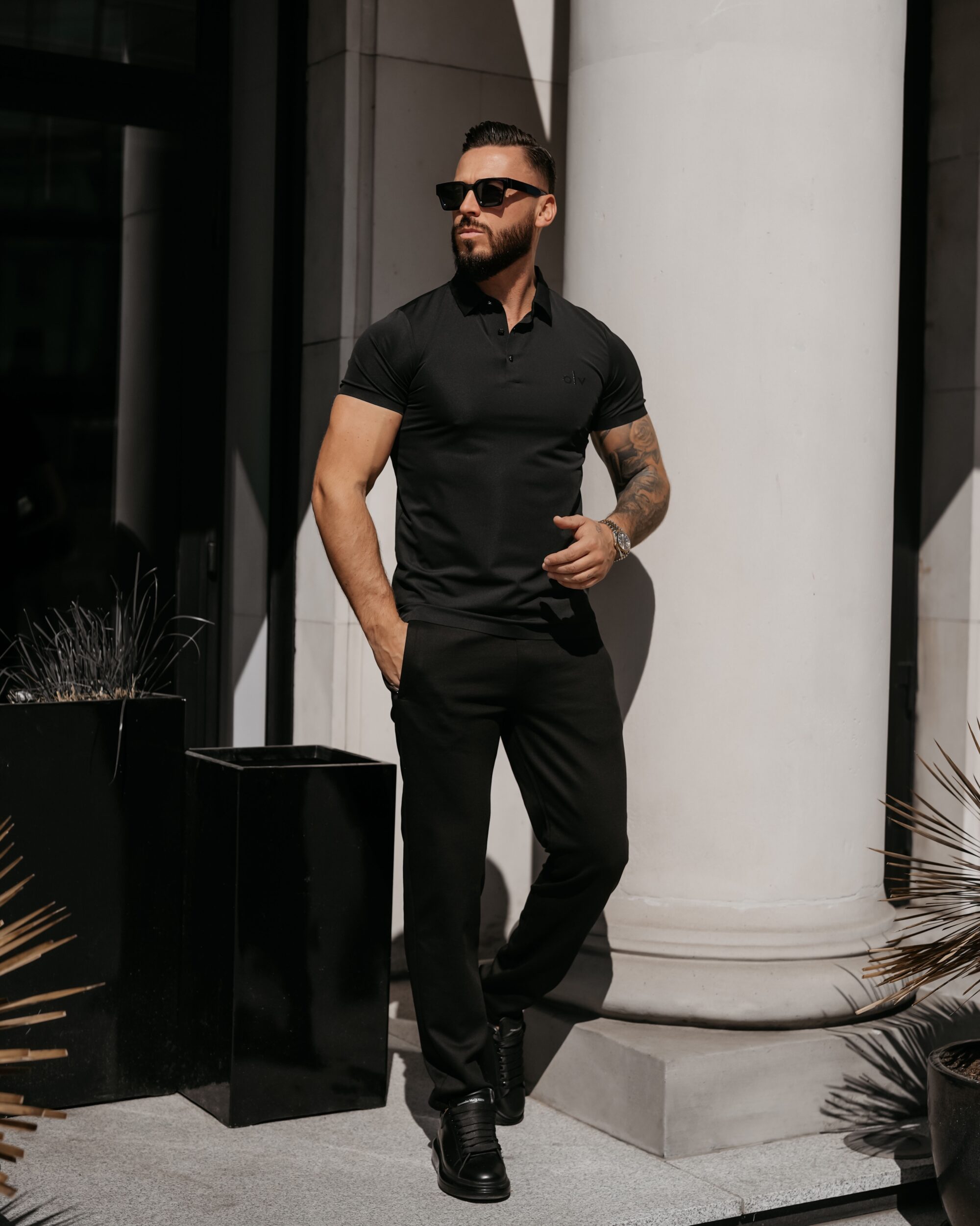 T-shirt Polo męski ZAIN 2026 Czarny