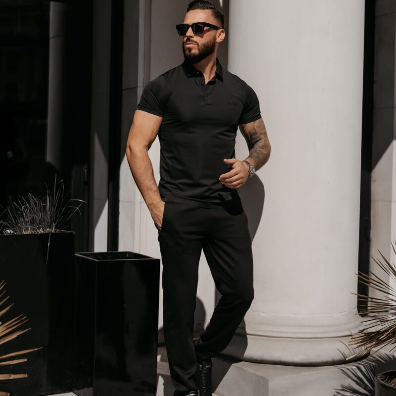 T-shirt Polo męski ZAIN 2026 Czarny