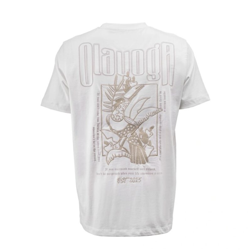 T-shirt męski LUXVEENCE 2026 Ecru