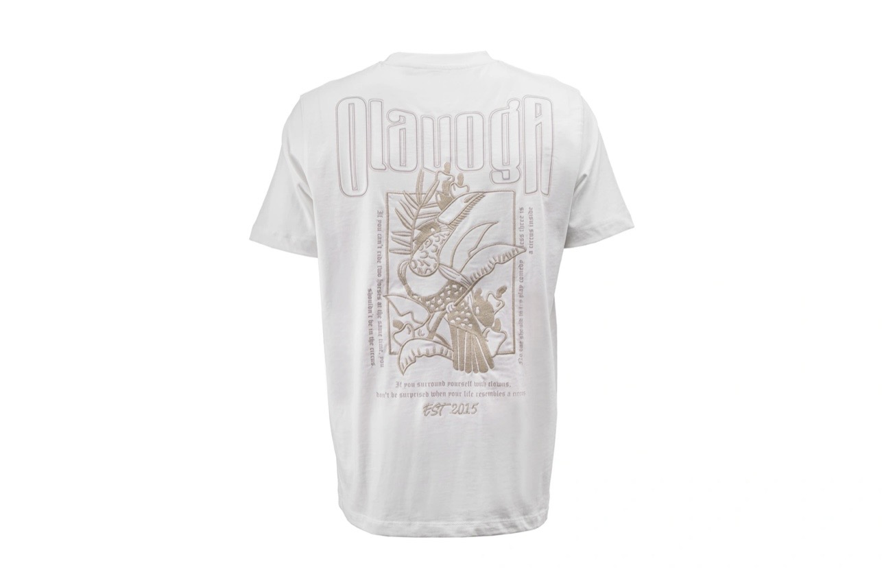 T-shirt męski LUXVEENCE 2026 Ecru