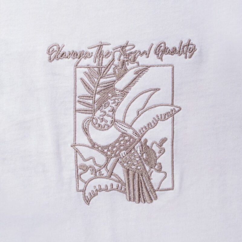 T-shirt męski LUXVEENCE 2026 Ecru