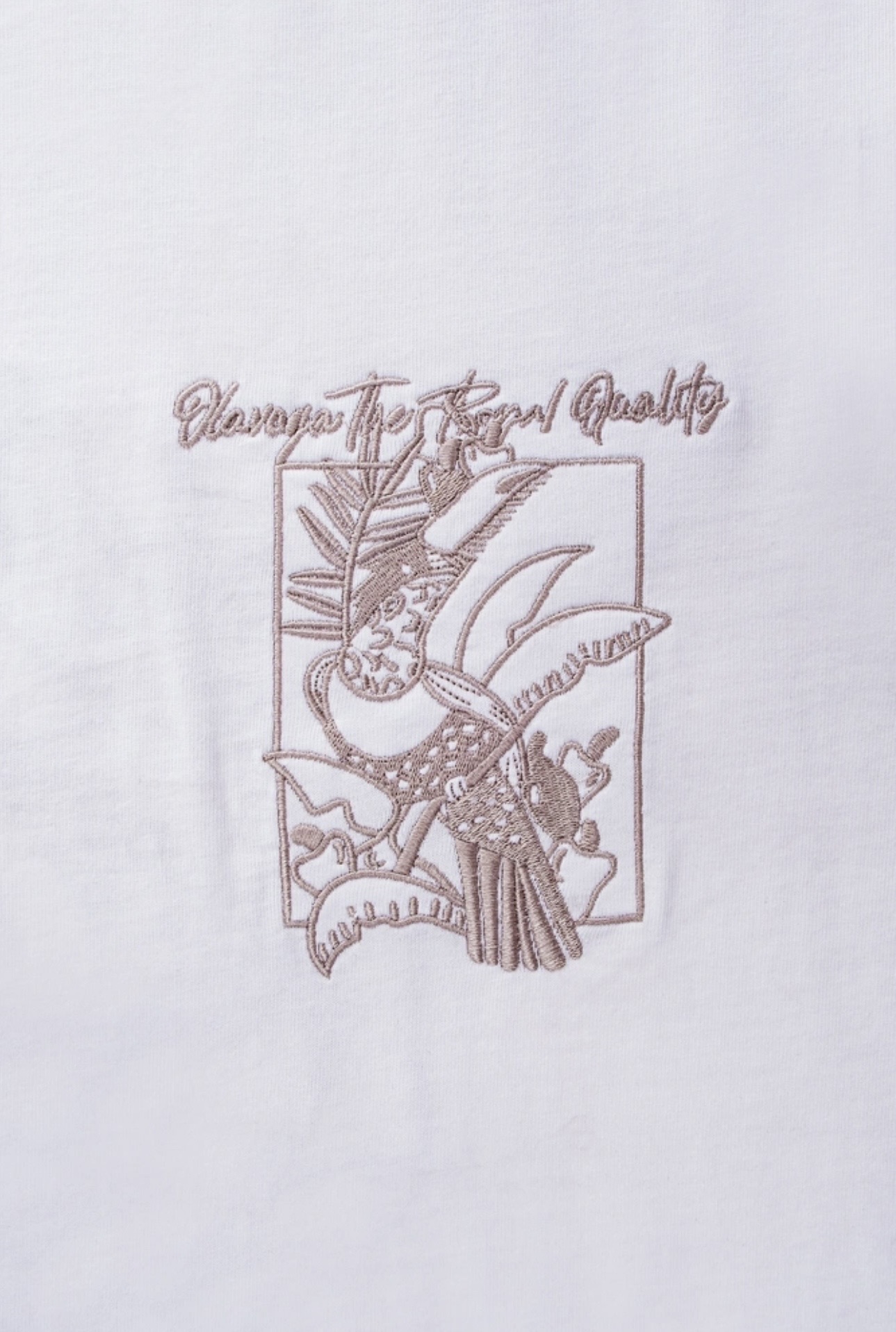 T-shirt męski LUXVEENCE 2026 Ecru