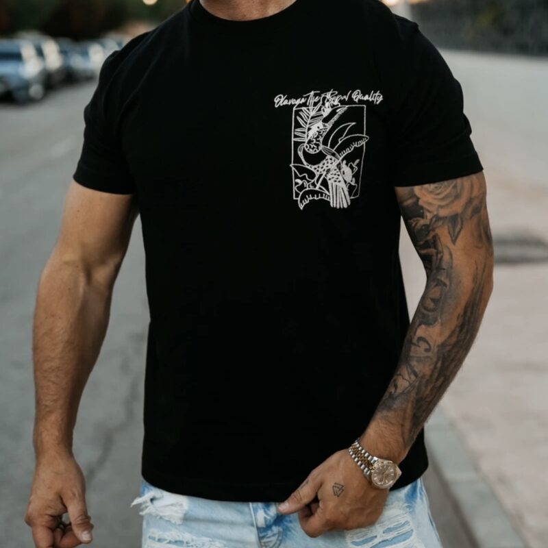 Screenshot T-shirt męski LUXVEENCE 2026 Czarny