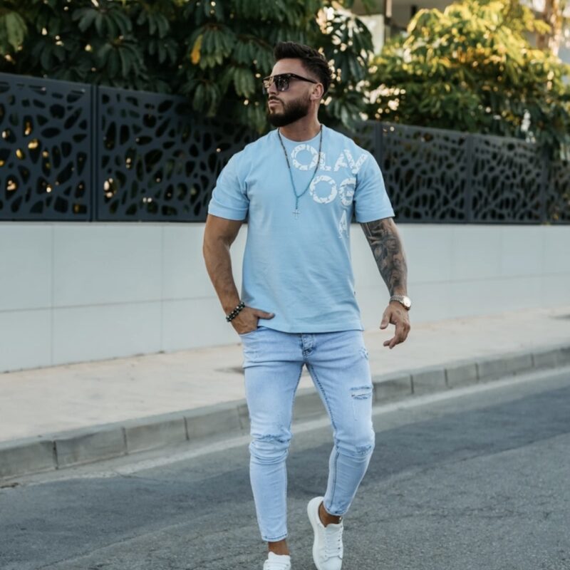 T-shirt męski MALOR 2026 Sky Blue
