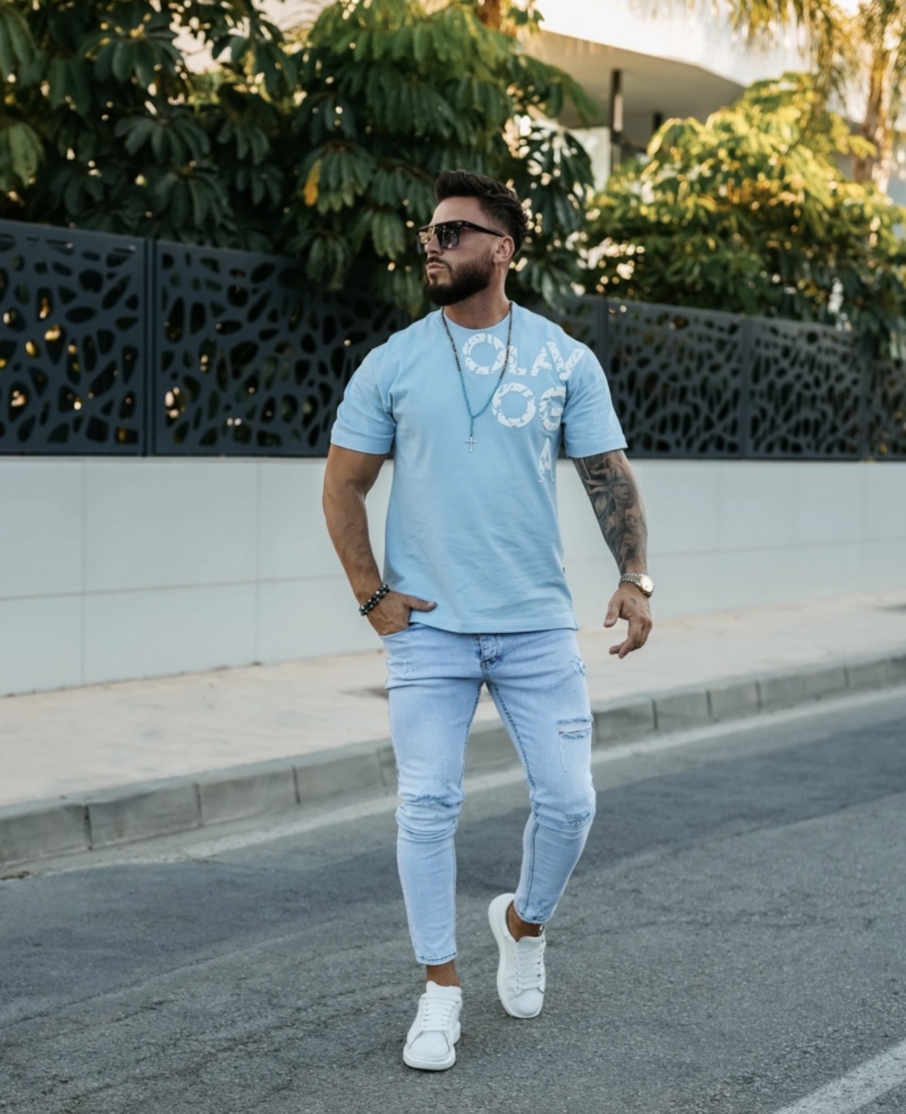T-shirt męski MALOR 2026 Sky Blue