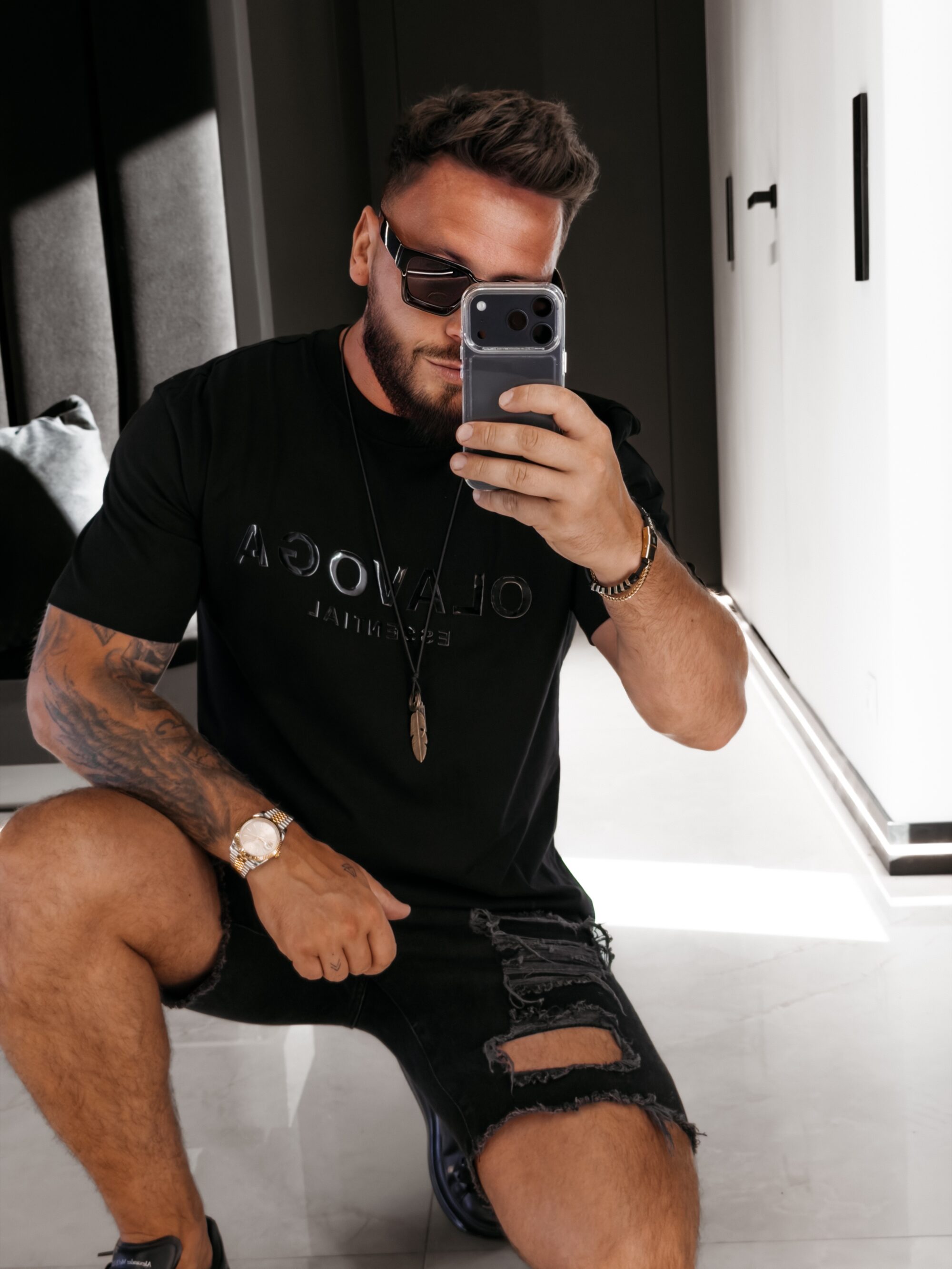 t-shirt BOHO 001 T-shirt męski BOHO 2026 Czarny