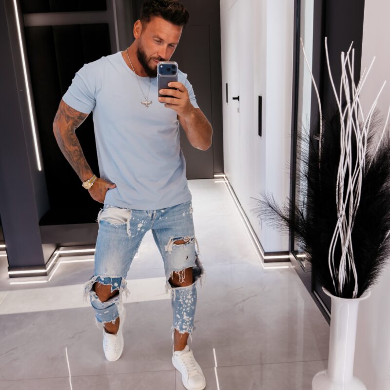 t-shirt FLUOR 021 T-shirt męski FLUOR 2026 Blue