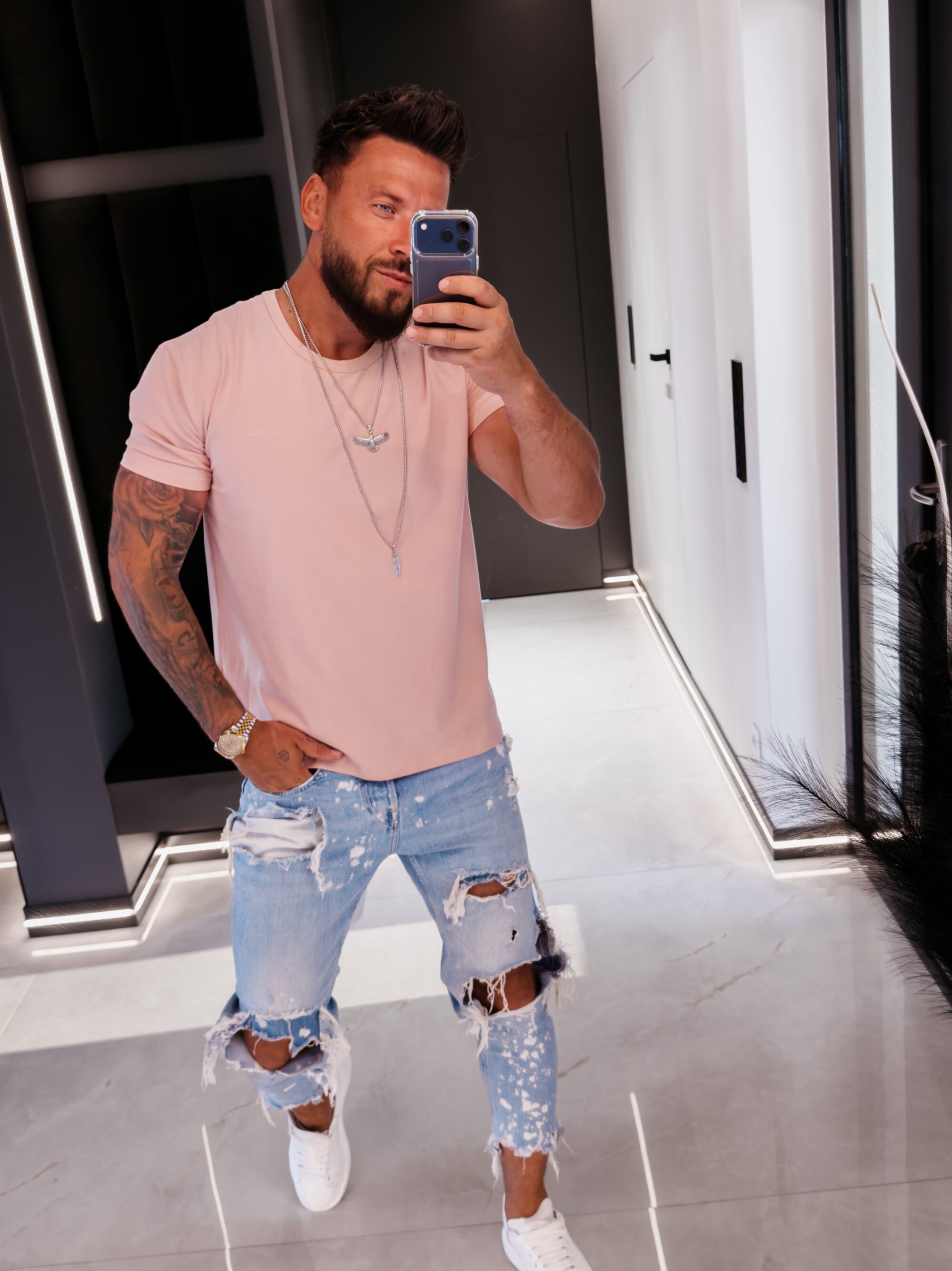 t-shirt FLUOR 023 T-shirt męski FLUOR 2026 Pink