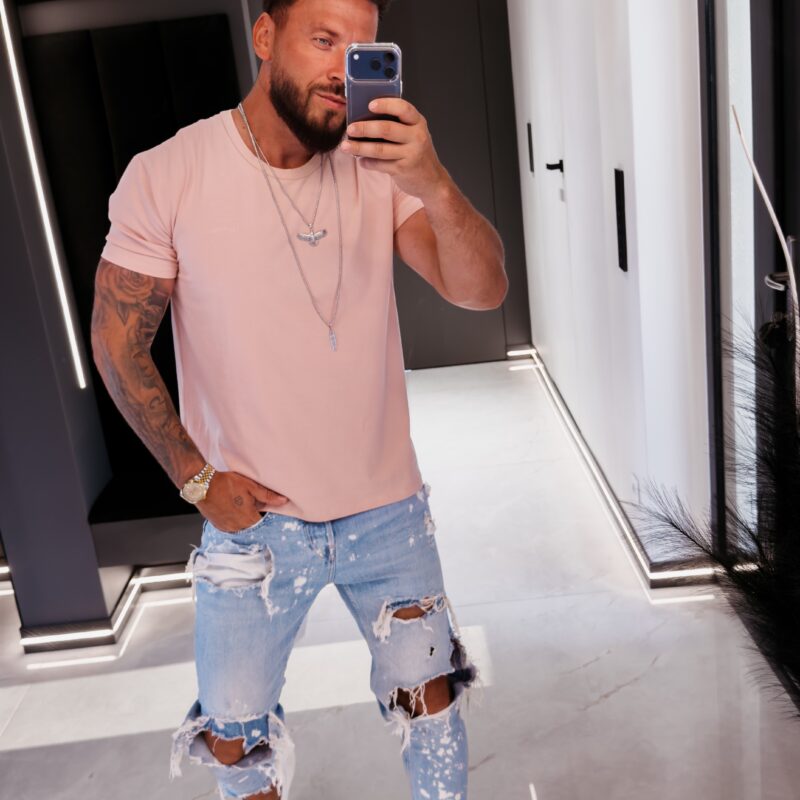 t-shirt FLUOR 023 T-shirt męski FLUOR 2026 Pink