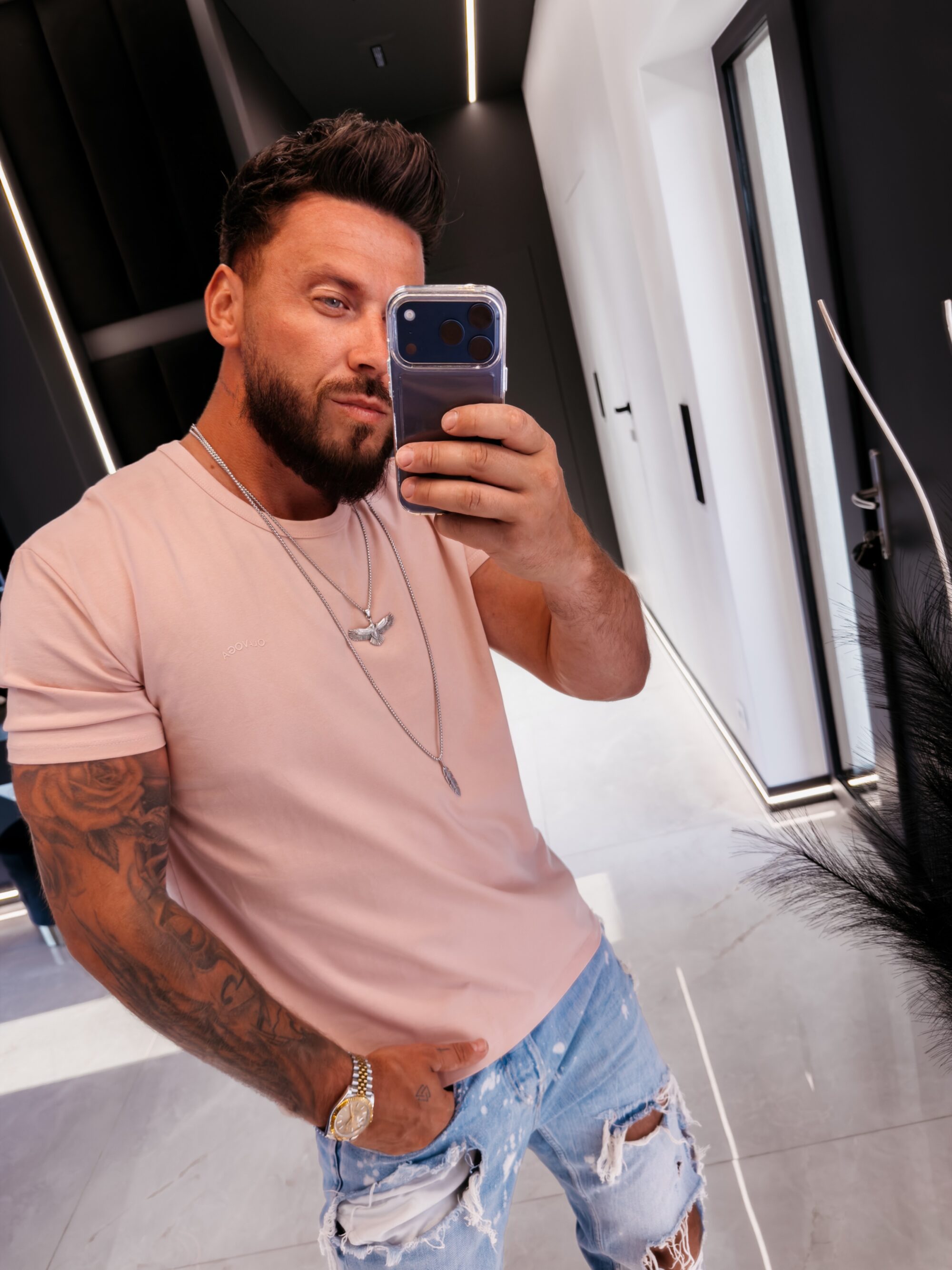 t-shirt FLUOR 024 T-shirt męski FLUOR 2026 Pink