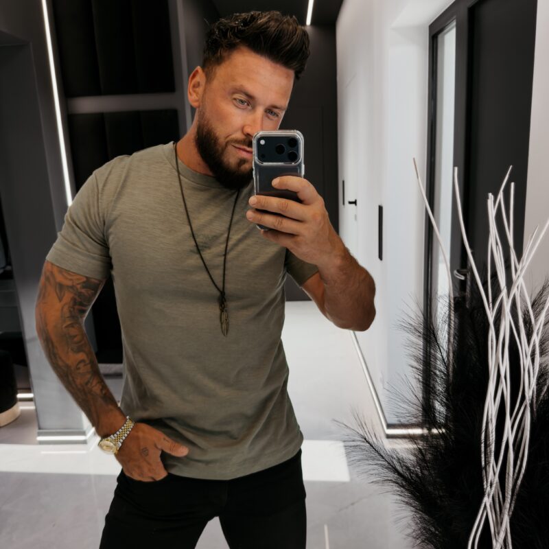 t-shirt GRAVIX 031 T-shirt męski GRAVIX 2026 Khaki