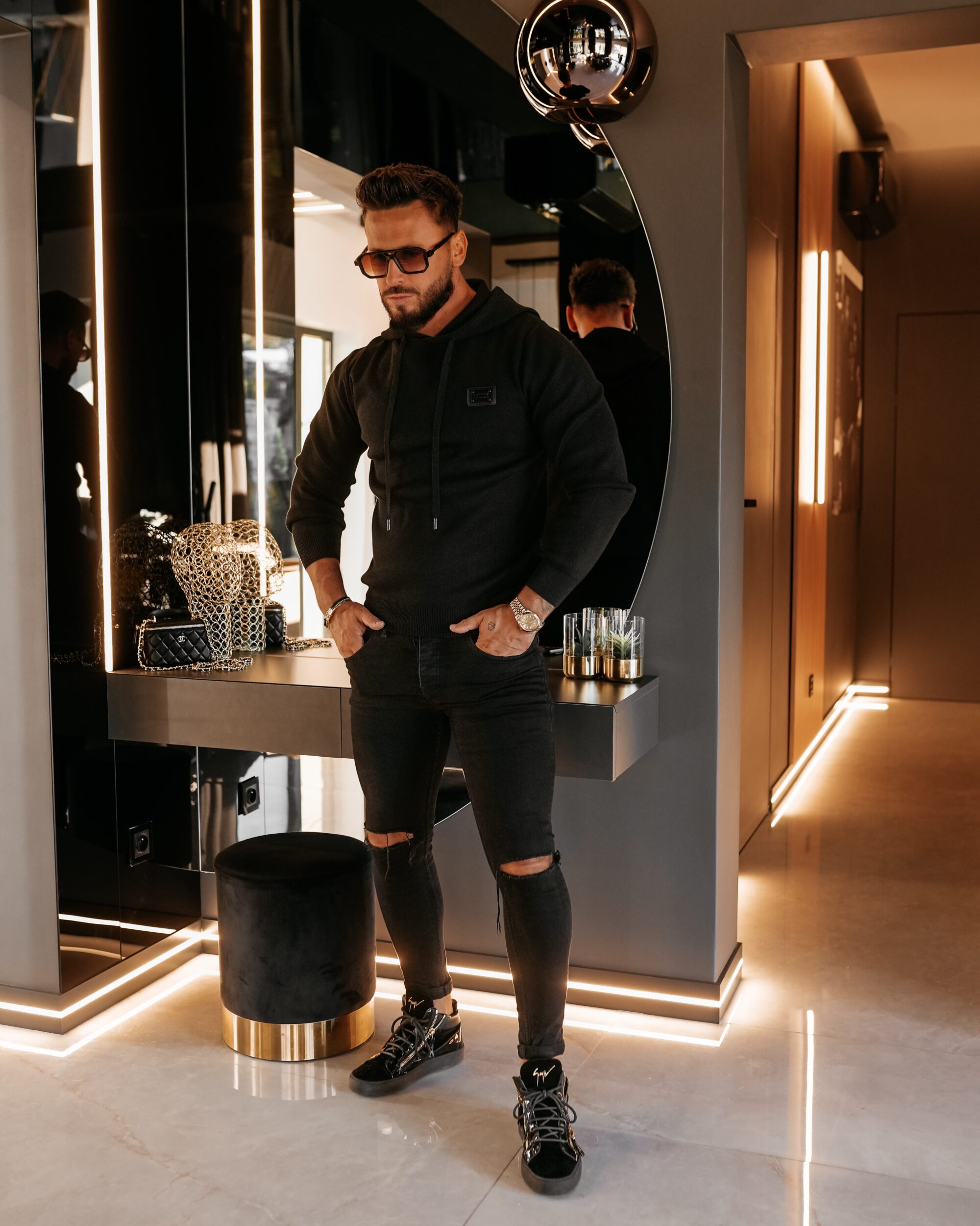 bluza DARU 068 Bluza męska DARU 2026 Czarna