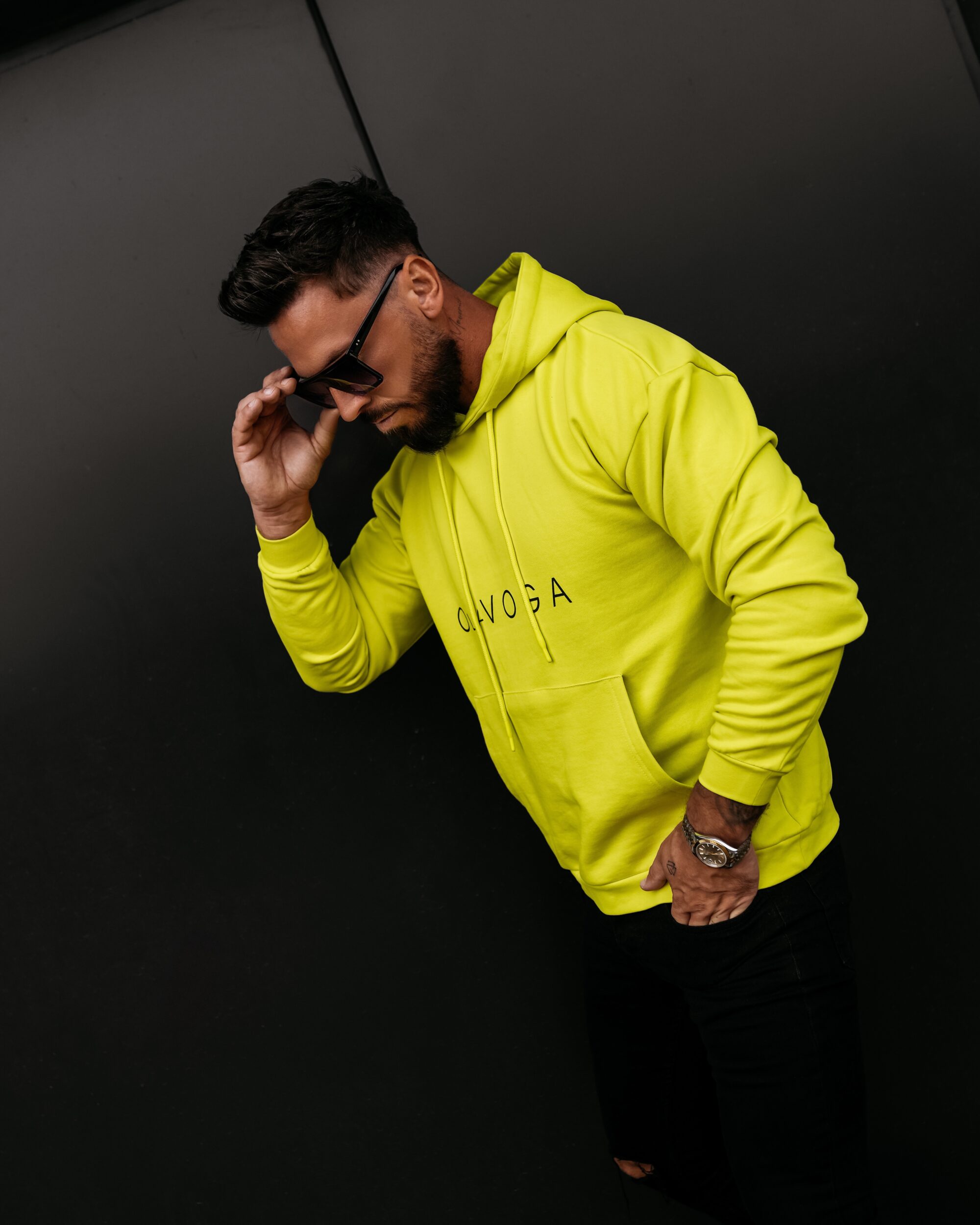 bluza VALLARO824 Bluza męska VALLARO 2026 Limonkowa
