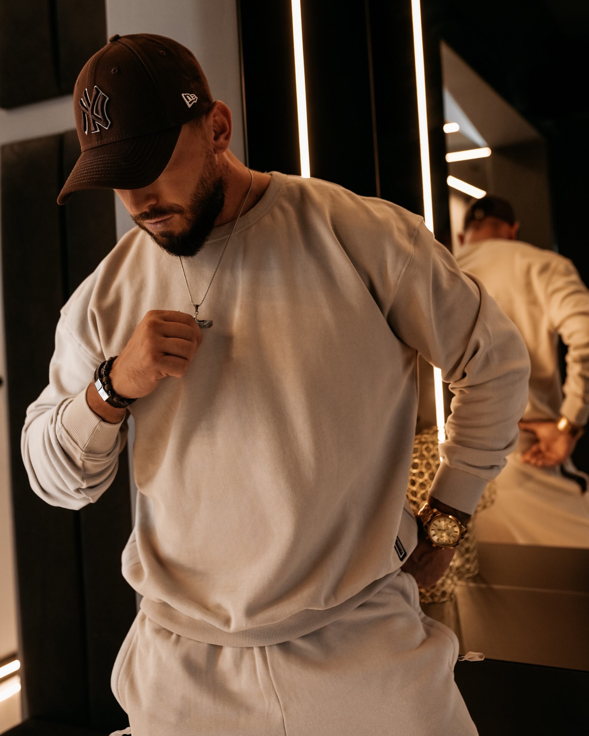 Bluza męska ZAIRI SWEATSHIRT 2026 Beżowa