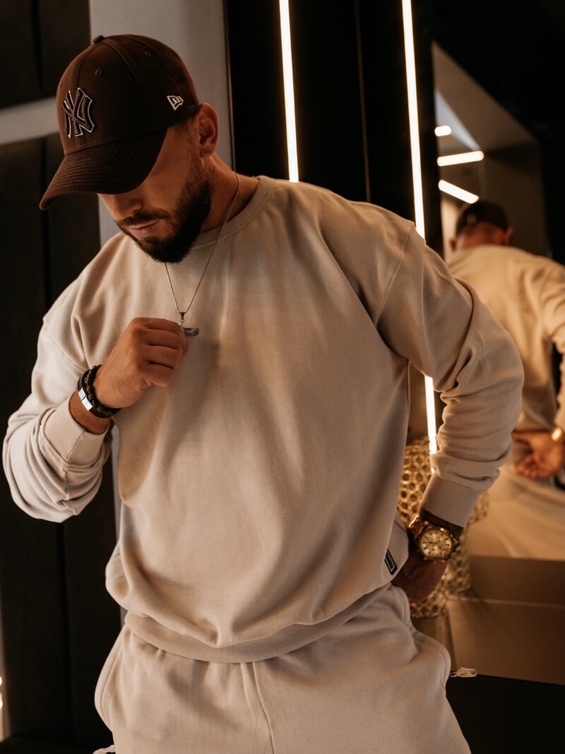 Bluza męska ZAIRI SWEATSHIRT 2026 Beżowa