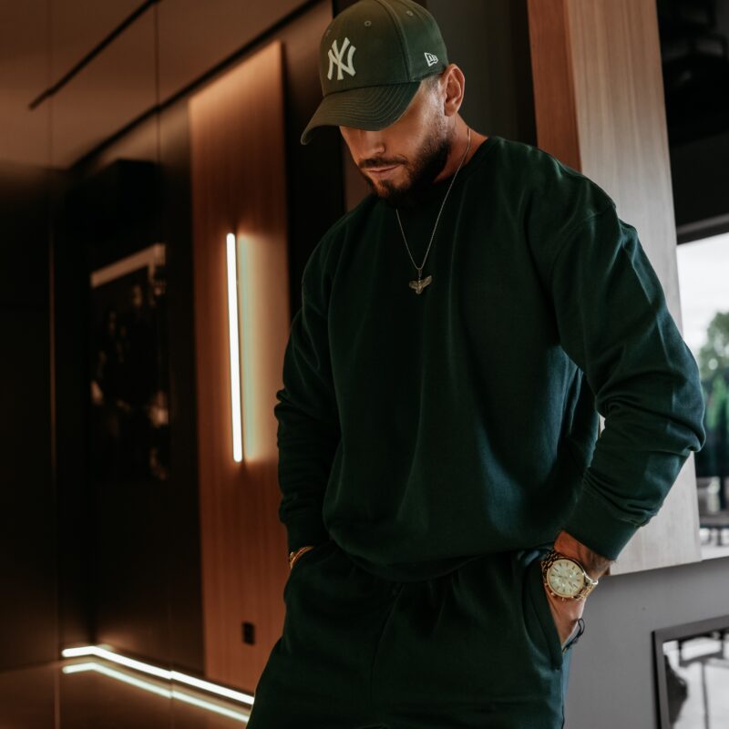 bluza ZAIRI SWEATSHIRT 088 Bluza męska ZAIRI SWEATSHIRT 2026 Dark Emerald