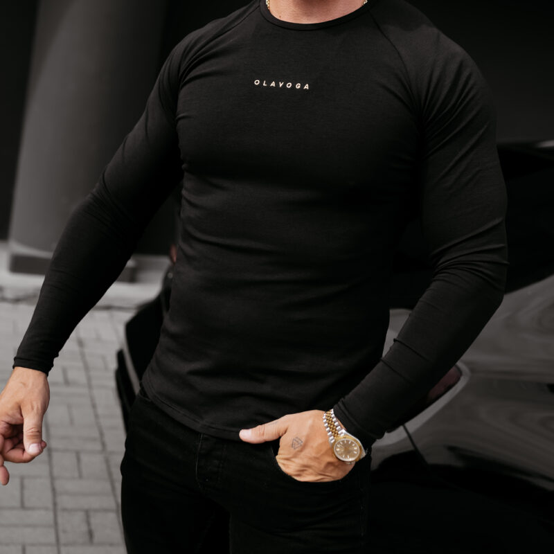 longsleeve CLEAR 835 Longsleeve męski CLEAR 2026 Czarny