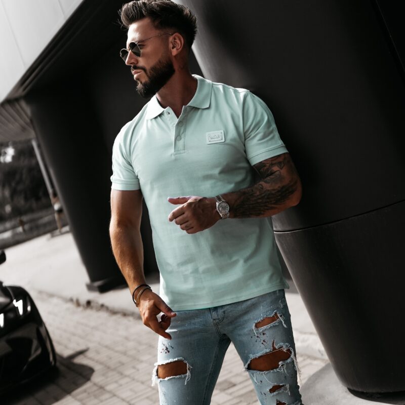 t-shirt BALARDI 118 T-shirt Polo męski BALARDI 2026 Miętowy