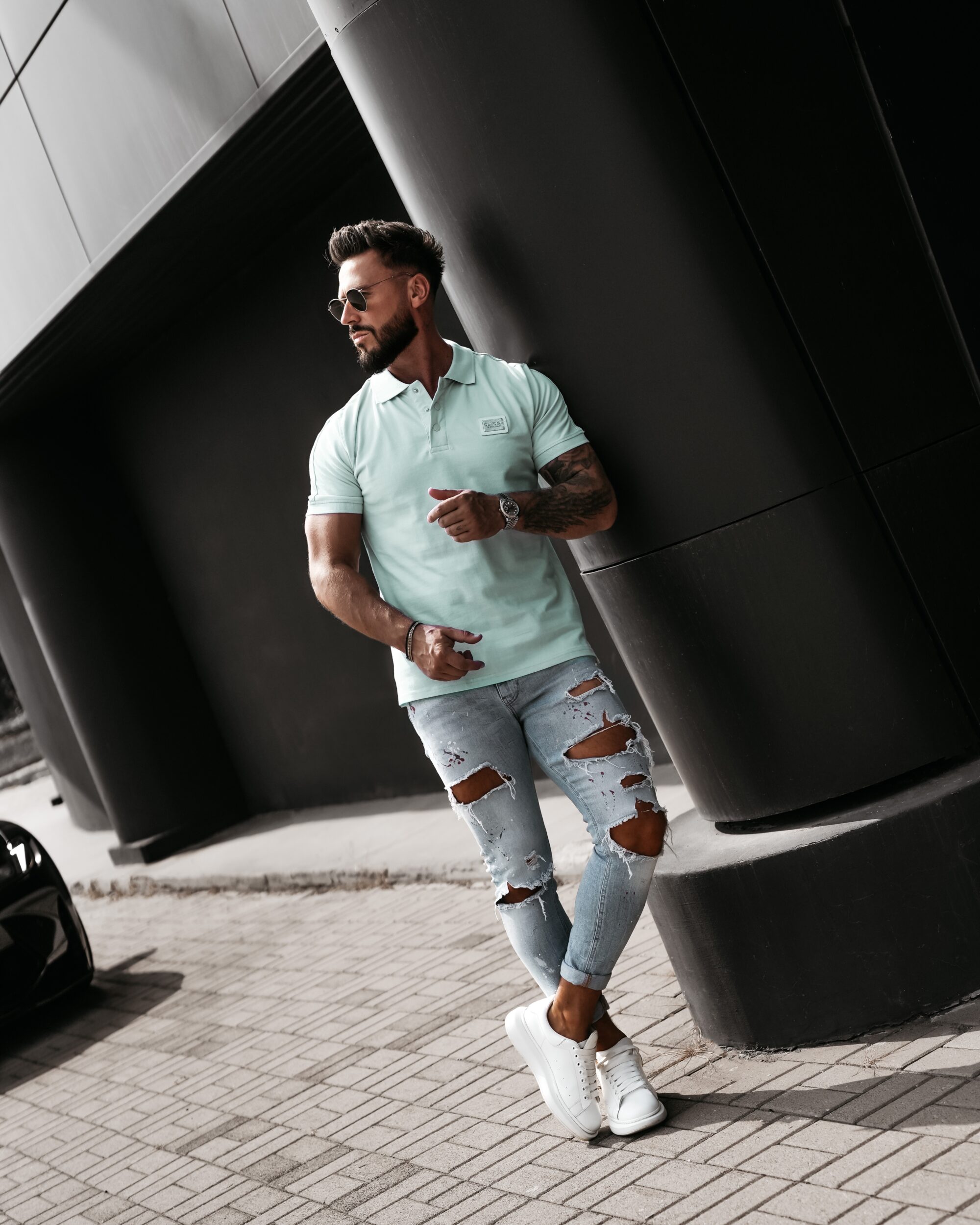 t-shirt BALARDI 119 T-shirt Polo męski BALARDI 2026 Miętowy
