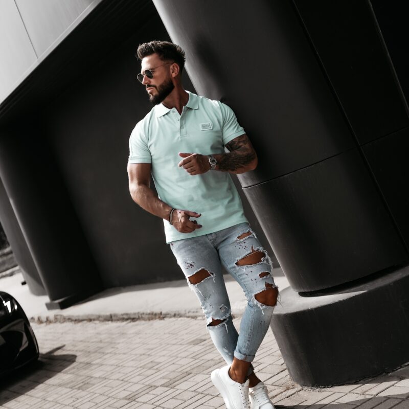 t-shirt BALARDI 119 T-shirt Polo męski BALARDI 2026 Miętowy