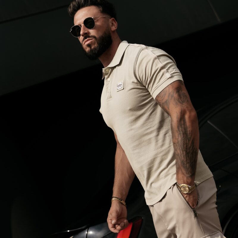 t-shirt BALARDI 122 T-shirt Polo męski BALARDI 2026 Oliwkowy