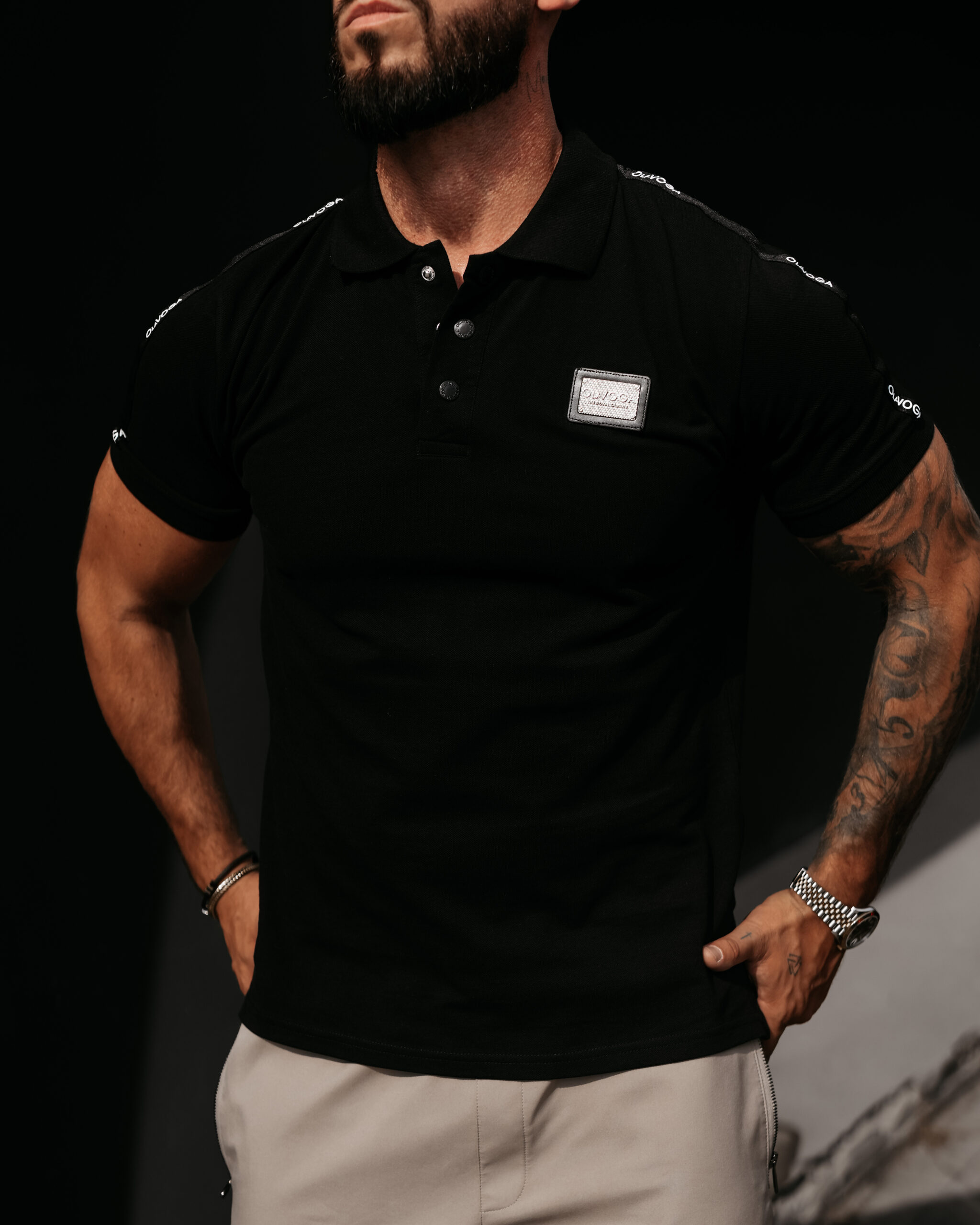 t-shirt BALARDI 126 T-shirt Polo męski BALARDI 2026 Czarny
