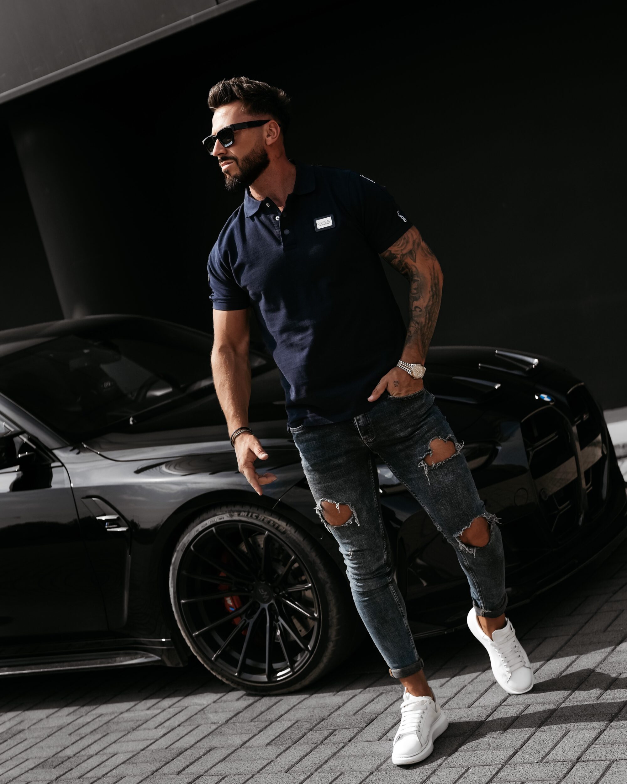 t-shirt BALARDI 129 T-shirt Polo męski BALARDI 2026 Navy Blue