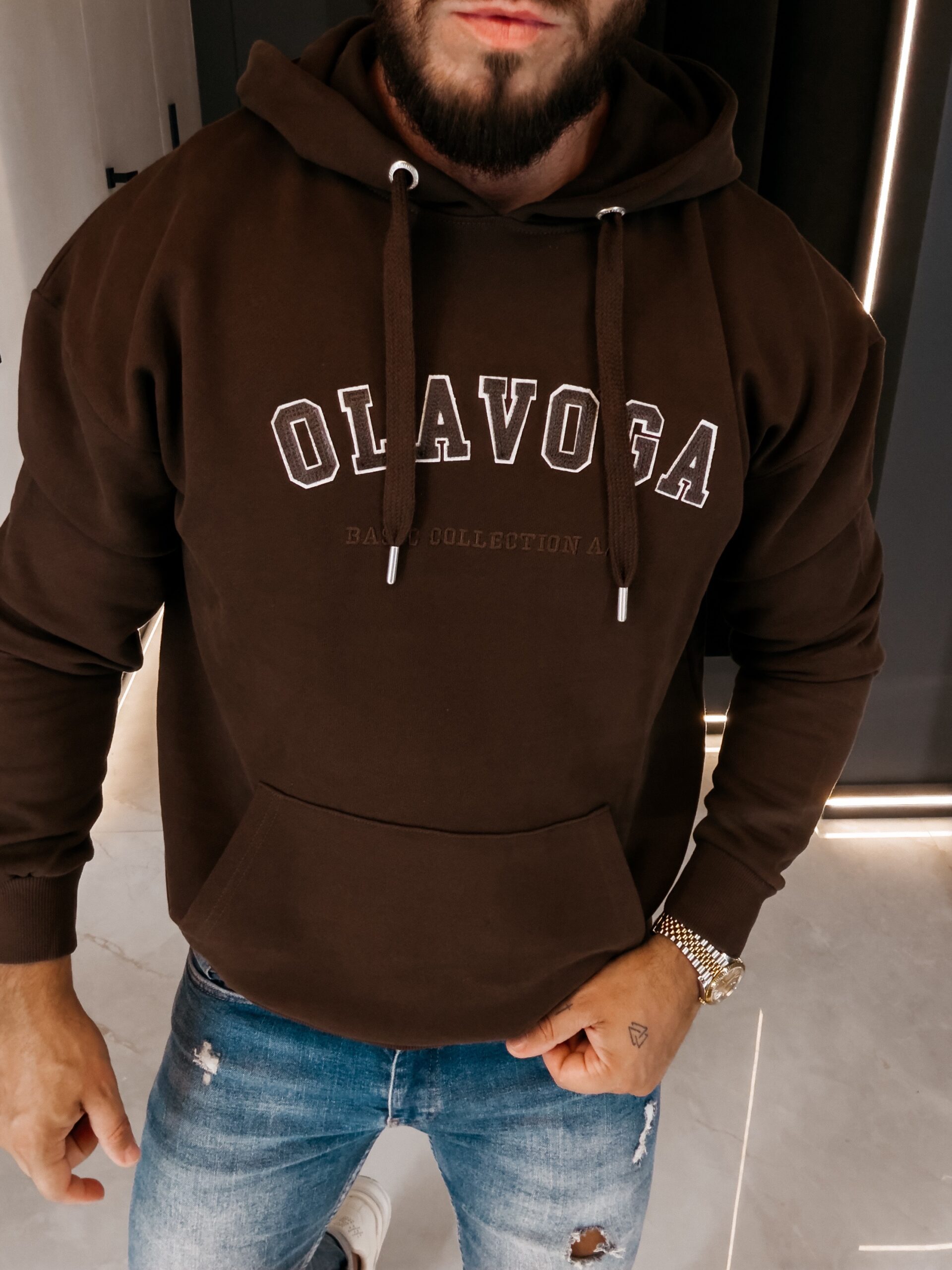 bluza RENAY 334 Bluza męska RENAY 2026 Brązowa