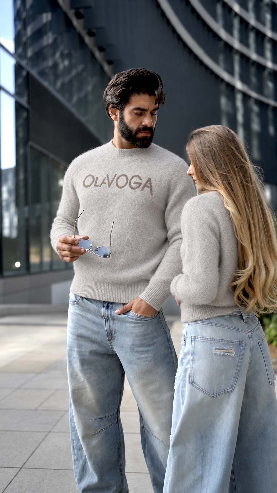 Sweter męski VILA MEN 2026 Beżowy
