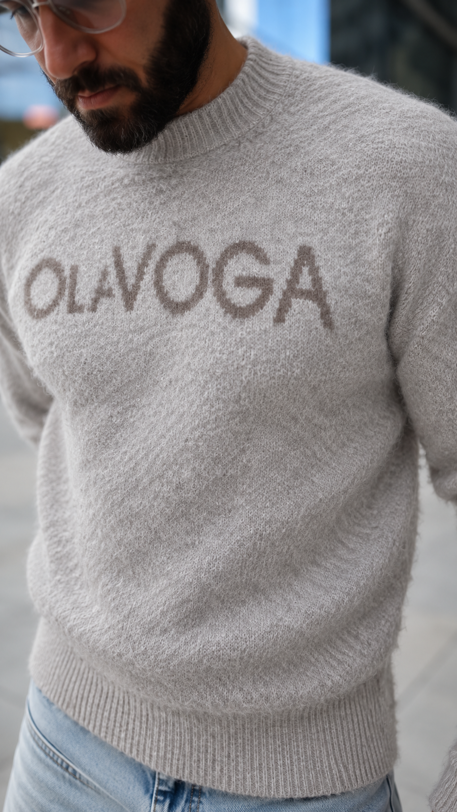 Sweter męski VILA MEN 2026 Beżowy
