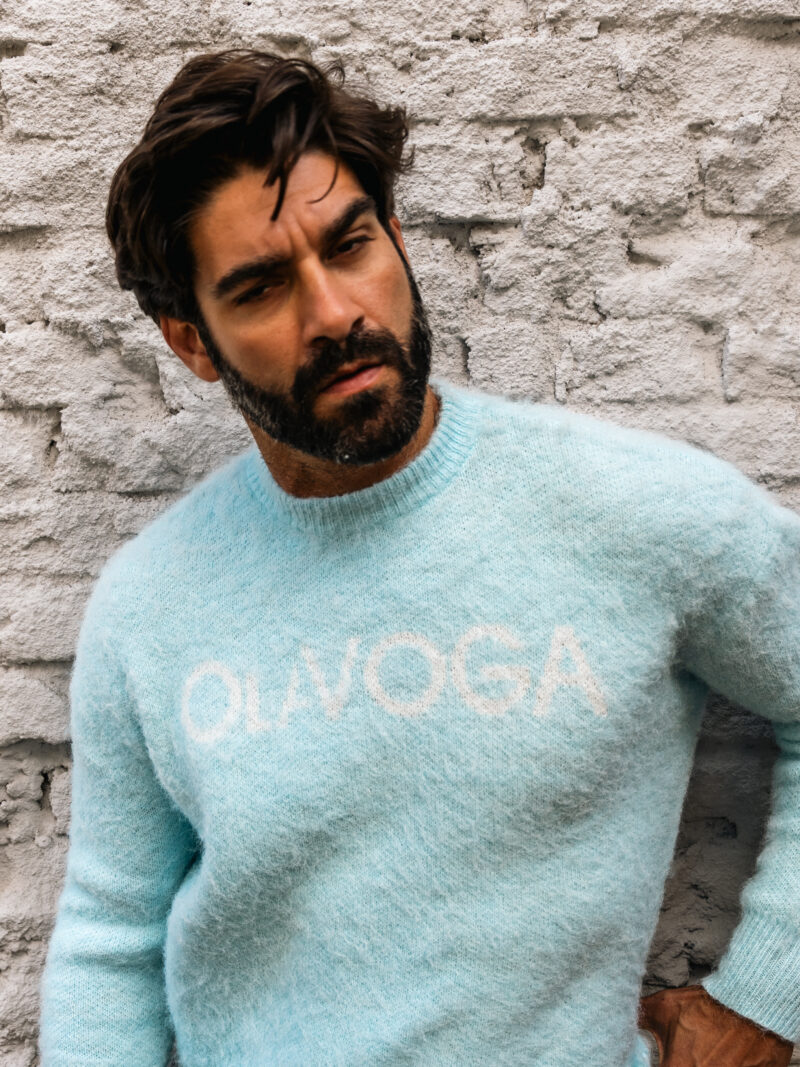 Sweter męski VILA MEN 2026 Sky Blue