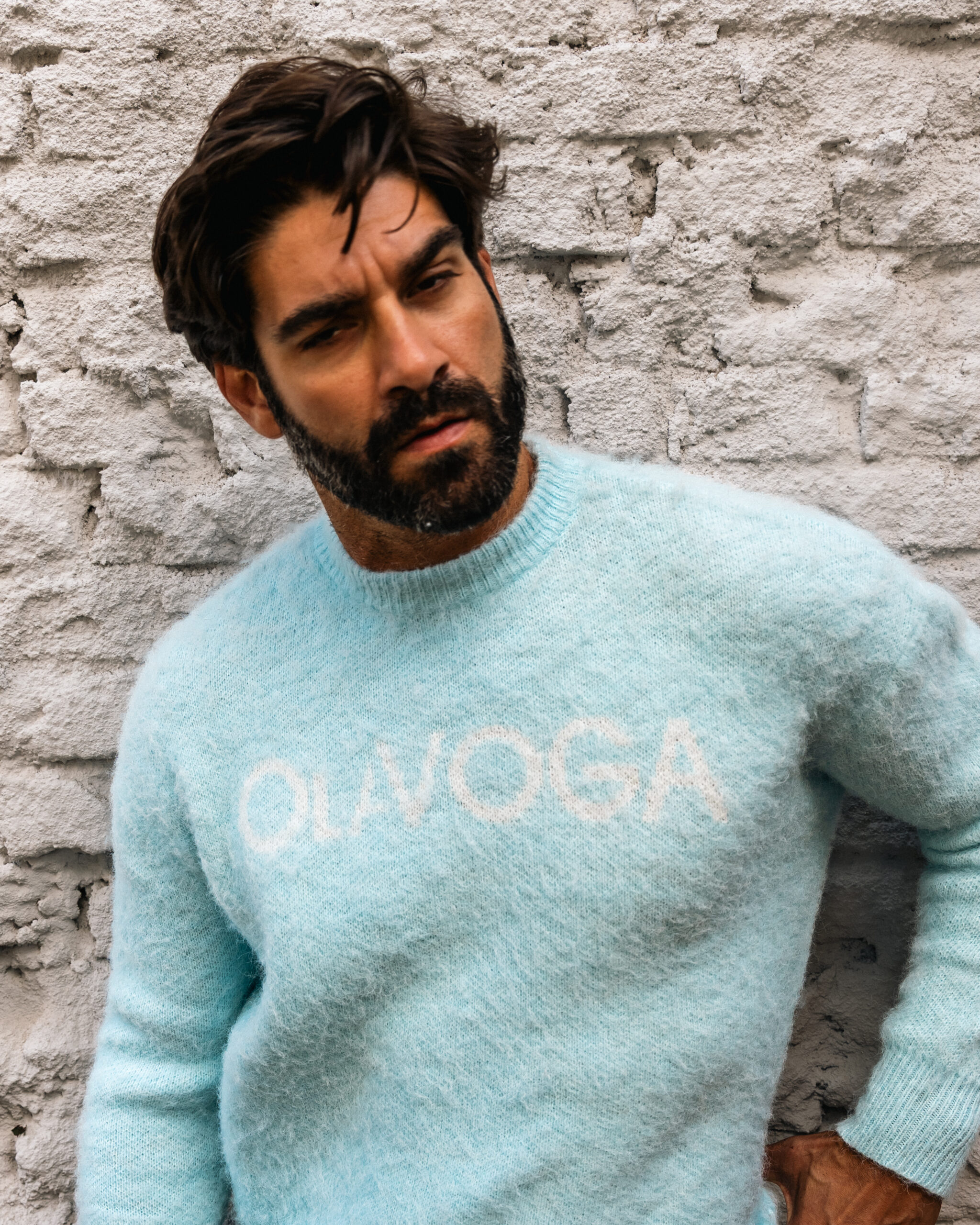 Sweter męski VILA MEN 2026 Sky Blue