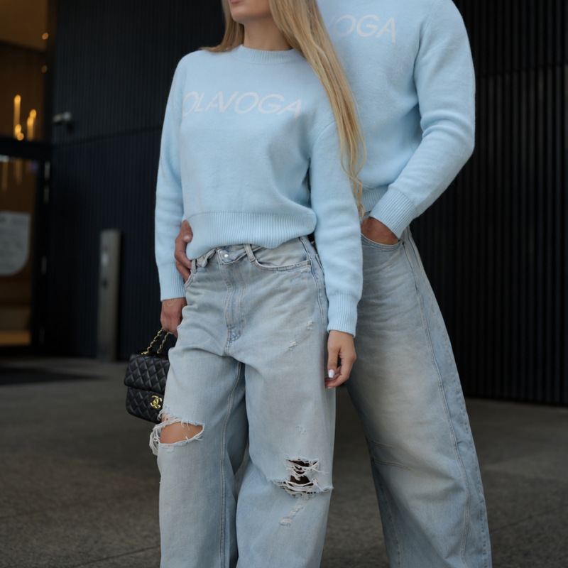 Sweter męski VILA MEN 2026 Sky Blue