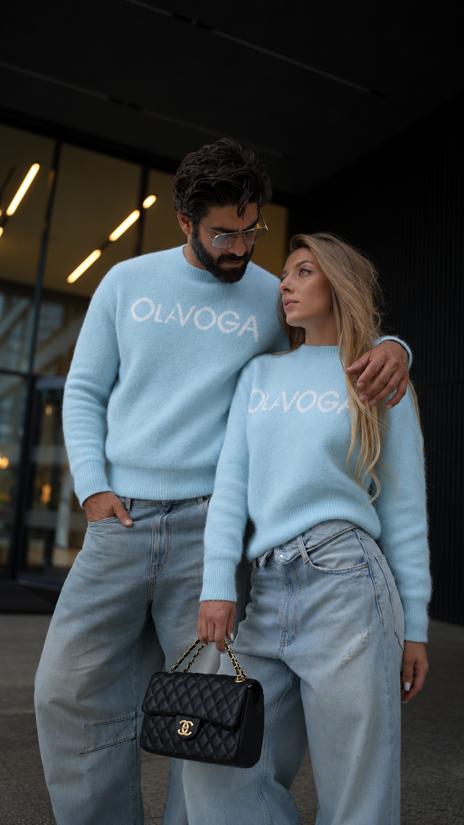 Sweter męski VILA MEN 2026 Sky Blue